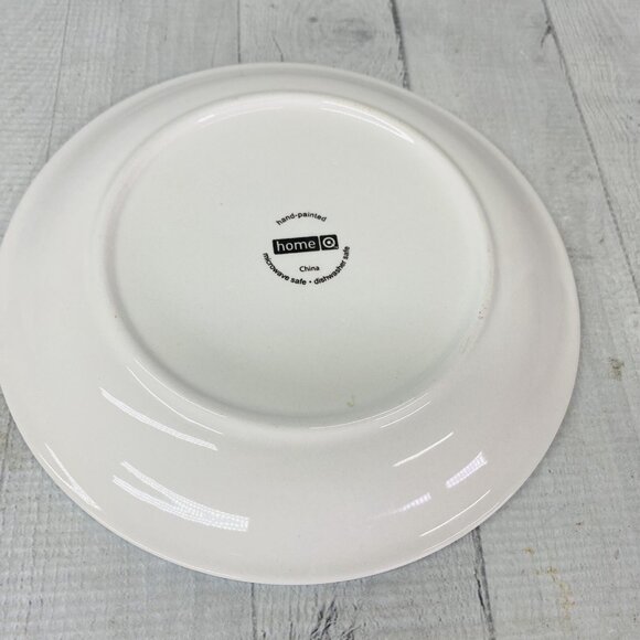 Home Target WINTER FROST Hand Painted Snowman Stoneware Blue Salad Plates Set 4 - Picture 5 of 16